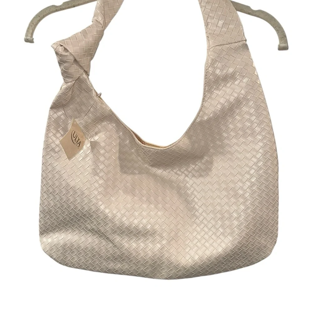 Ulta‎ Beauty Cream Textured Hobo Bag